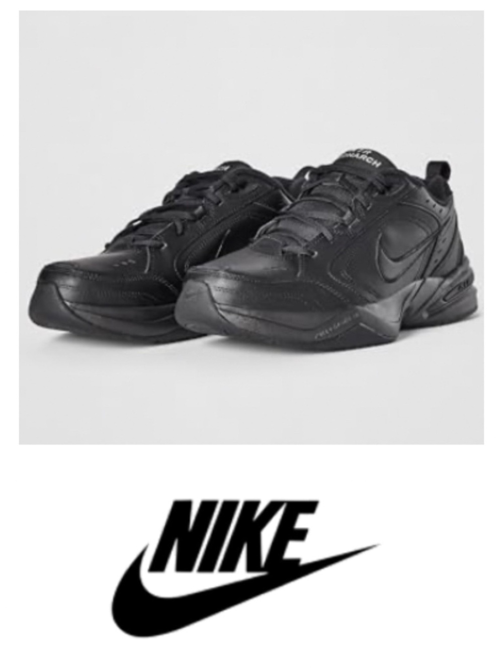 Nike Monarch IV Shoes Sneakers Mens Sz 14 Wide Black Trainers Walking Comfort